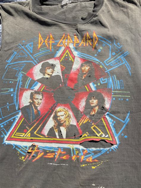 1988 Def Leppard Hysteria Tour Tshirt Distressed T-shirt - Etsy