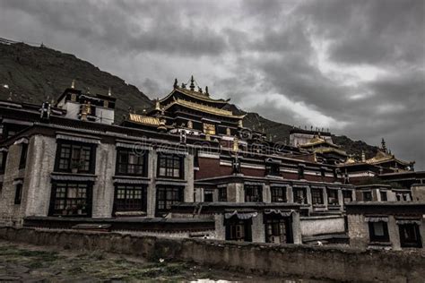 Tibetan monastery, Tibet stock photo. Image of holy, buddhist - 71715806