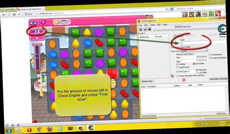 cheat engine in candy crush saga / Twitter