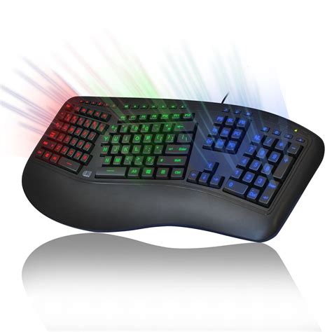 Amazon.com: Adesso Tru-Form 150 3-Color Illuminated Ergonomic Keyboard ...