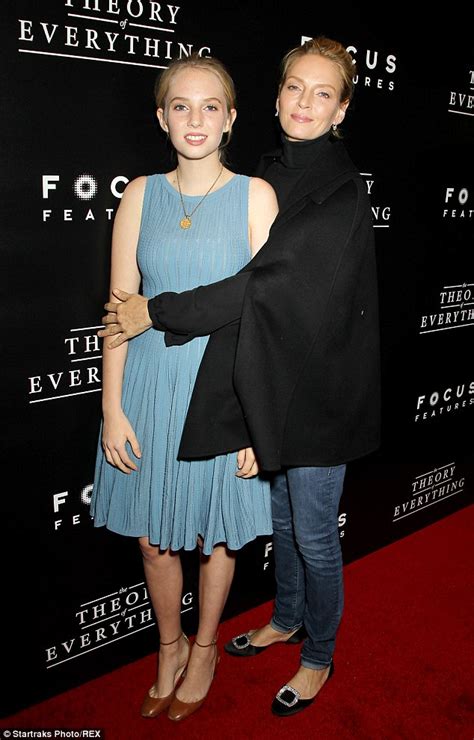 Uma Thurman embraces daughter Maya at The Theory Of Everything premiere | Daily Mail Online