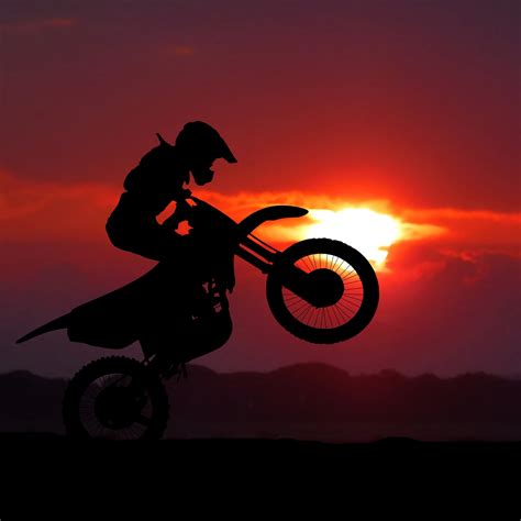 Motocross Motorcycle Wallpaper 4K, Motorcycle stunt, Silhouette