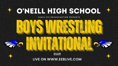 LIVE O'Neill High School BOYS Wrestling Tournament - YouTube