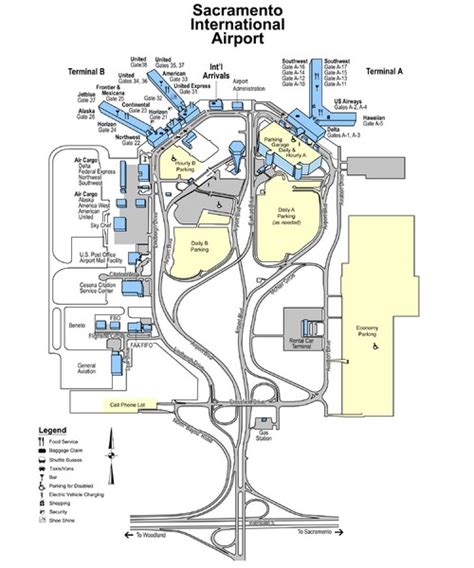 Sacramento International Airport Map - Sacramento International Airport ...