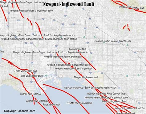 Los Angeles Earthquake Fault Map