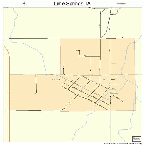 Lime Springs Iowa Street Map 1945165