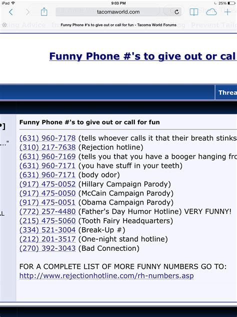 Funny numbers to call, Funny prank calls, Funny numbers