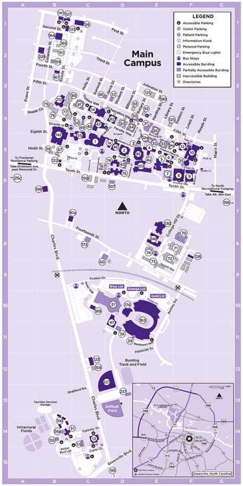 ECU Main Campus Map