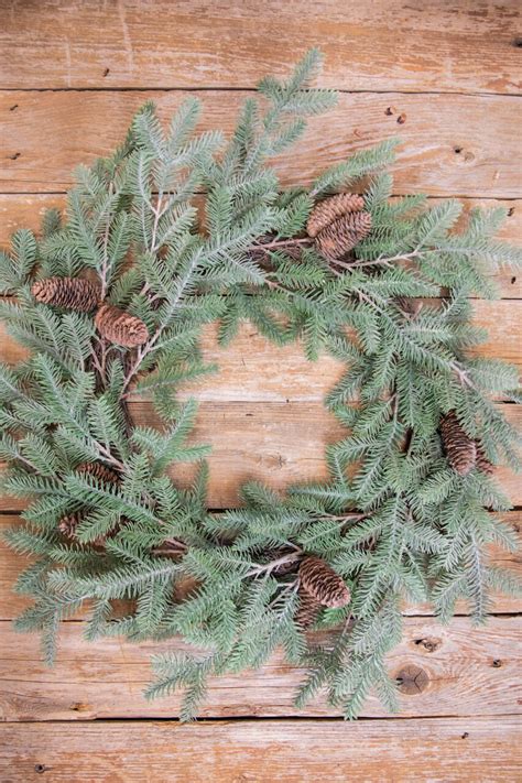 24” Fir Pine Wreath with Cones - Decorator's Warehouse