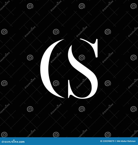 CS Letter Logo Design on Black Background. CS Creative Initials Letter ...