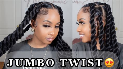 How To: Large Jumbo Twist || Beginner Friendly Hairstyle - YouTube