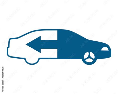 blue car silhouette Stock Vector | Adobe Stock