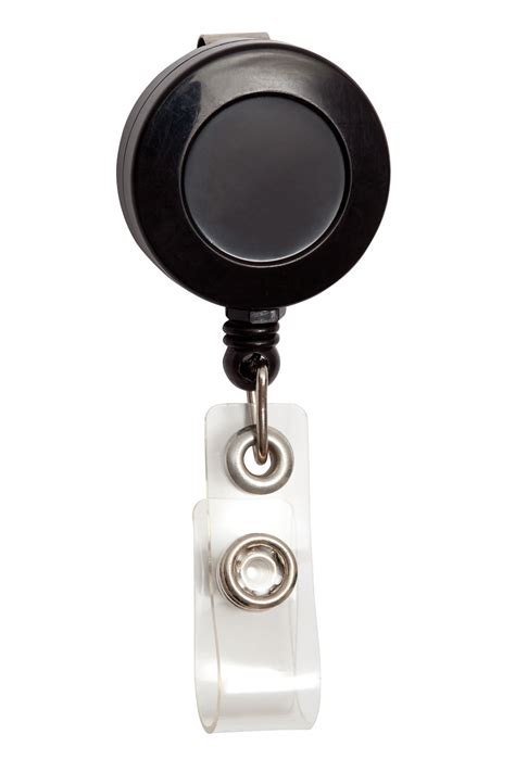 Round Retractable Badge Reels with nylon zip pull cord are effective ID holders