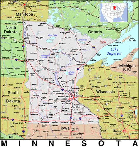 Map Of Minnesota And North Dakota - Draw A Topographic Map