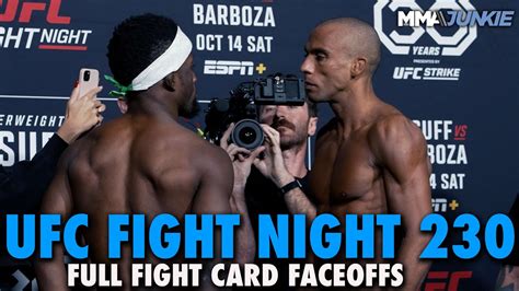 UFC Fight Night 230 Full Card Faceoffs From Las Vegas - YouTube