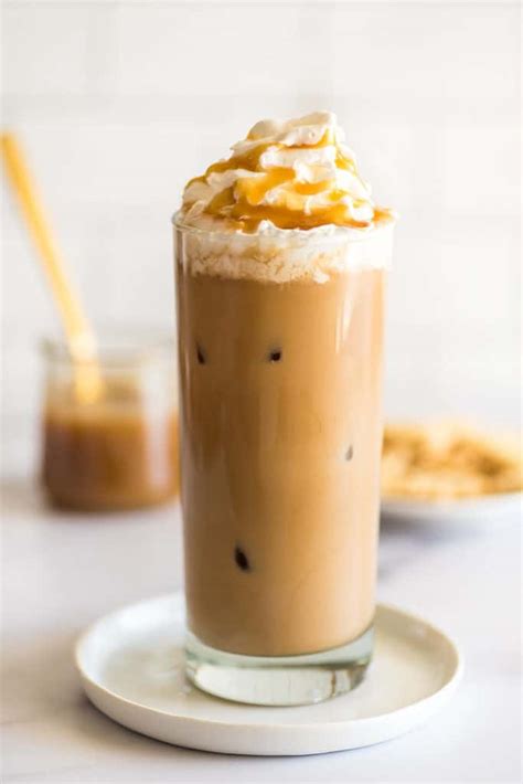 Iced Caramel Macchiato - Baking Mischief