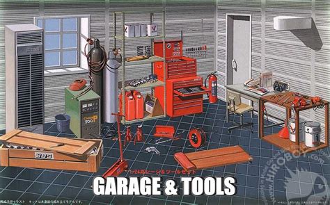 1:24 Garage and Tools (Diorama) | FUJ-116358 | Fujimi