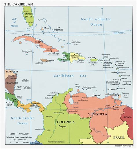 Maps Of Caribbean Islands Printable