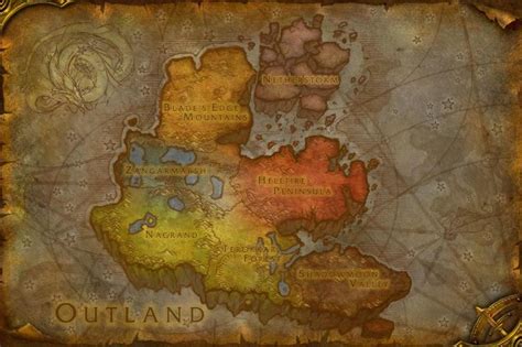 WoW - Outlands | Warcraft map, Warcraft art, World of warcraft map