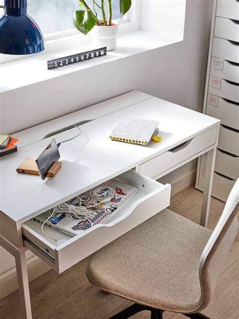 ALEX Desk, white, 393/8x187/8" - IKEA