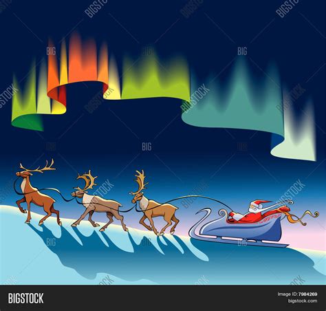 Santa Claus Sleighing Vector & Photo (Free Trial) | Bigstock