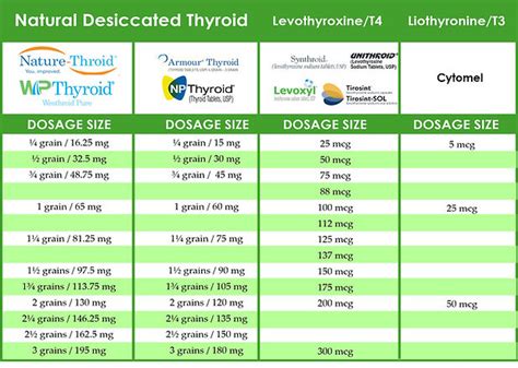 Thyroid Medication Dosage Conversion Chart (All, 49% OFF