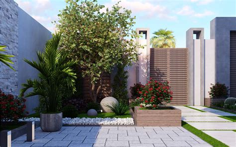 Villa garden :: Behance