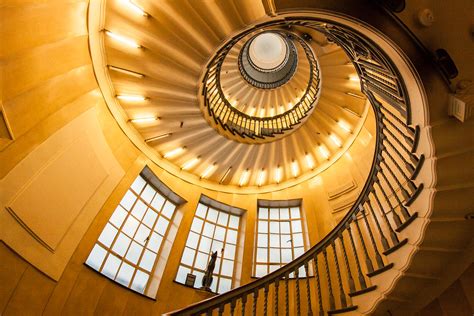 Golden Spiral | This is the beautiful wooden staircase in He… | Flickr