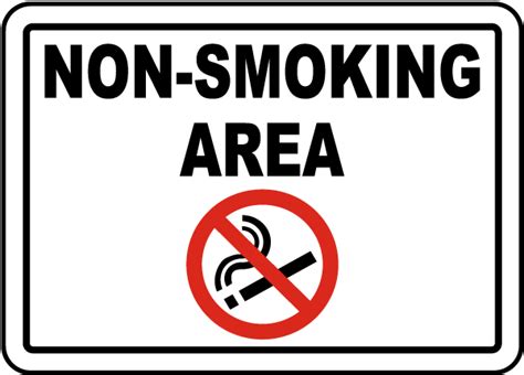 Non-Smoking Area Sign - Save 10% Instantly