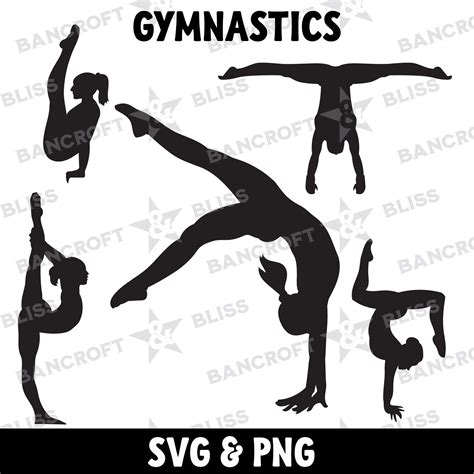 Gymnastics SVG Gymnast SVG Gymnastics Silhouette SVG Gymnastics Png Gymnastics Poses Svg Digital ...