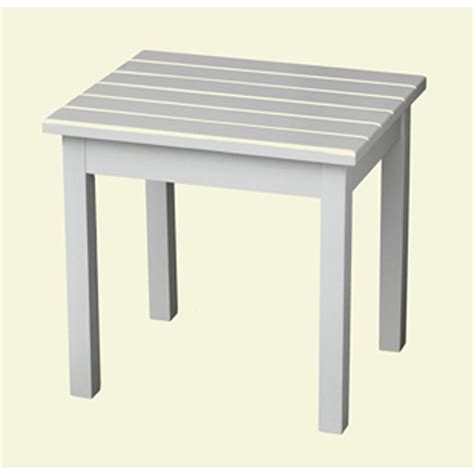 White Patio Side Table-50ETW-RTA - The Home Depot