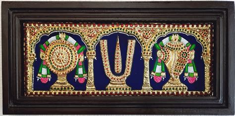 Sanku Chakra Namam Tanjore Painting | Buy Tanjore Painting | JLine Arts