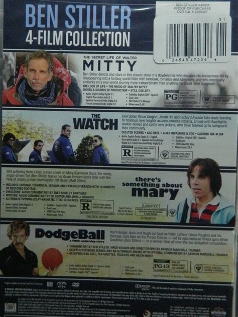 4 BEN STILLER Comedies THERE's SOMETHING ABOUT MARY WALTER MITTY The WATCH 24543472346 | eBay