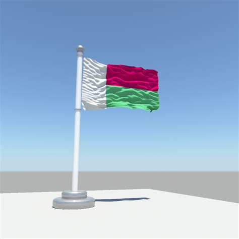 Madagascar flag 3D Model .obj .fbx .ma .mb - CGTrader.com