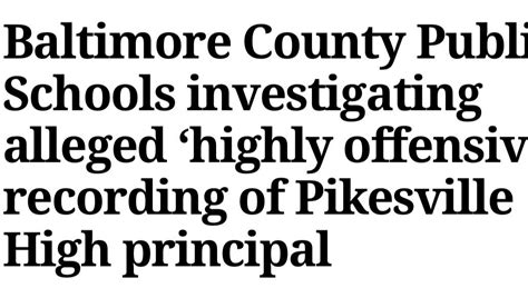 Petition · Demand the Removal of Principal Eric Eiswert from Pikesville High School for Racist ...