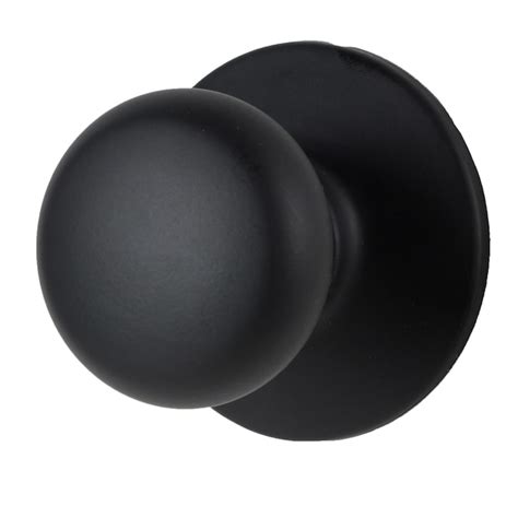 Schlage F Plymouth Matte Black Passage Door Knob in the Door Knobs department at Lowes.com