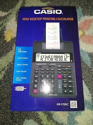 Casio HR-170RC Printing Calculator - 12 Digits 889232601199 | eBay