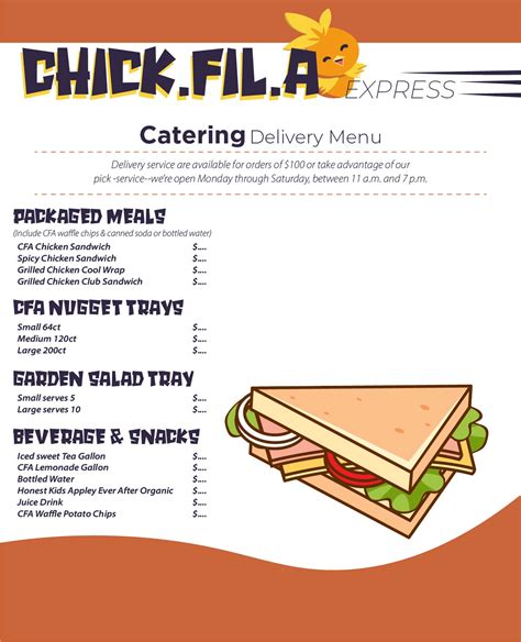 Chick-fil A Menu - 10 Free PDF Printables | Printablee