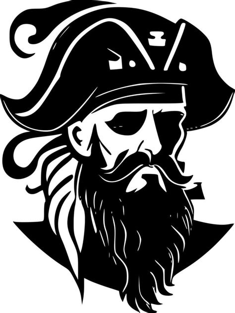 Pirate - Black and White Isolated Icon - Vector illustration 23856319 Vector Art at Vecteezy