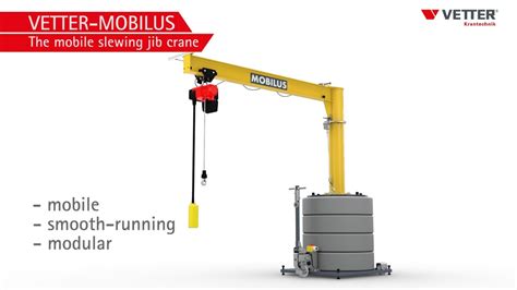 VETTER Krantechnik - MOBILUS - The mobile slewing jib crane - YouTube