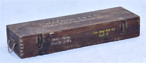 Lot - A German WW2 Ammo Box for KWK 42 and STUK 42 shells