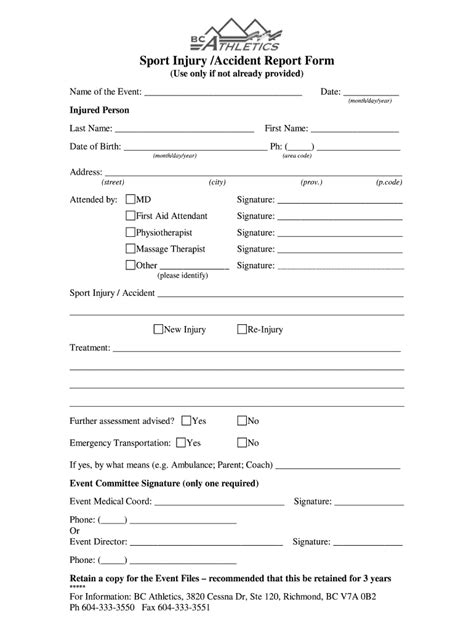 Sports incident report template: Fill out & sign online | DocHub