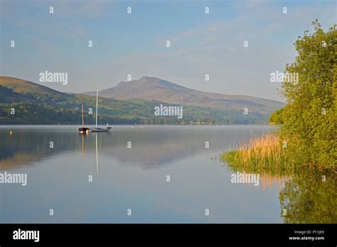 Boat on Bala lake Stock Photo - Alamy