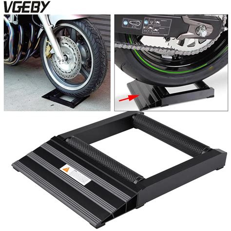 Motorcycle Motorbike Tyre Wheel Tire Chain Cleaning Lubricate Stand Rollers Ramp Lift Stand ...