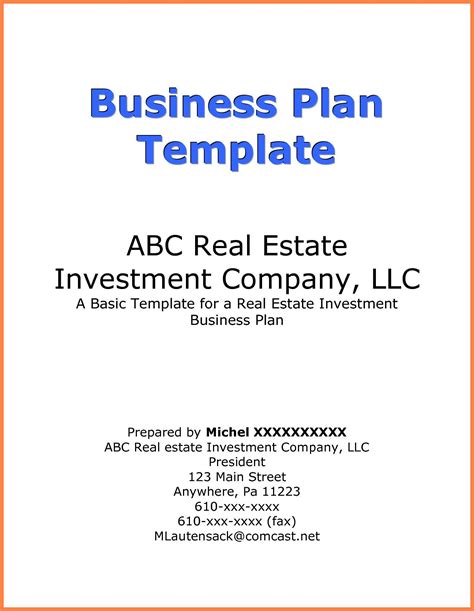 business plan cover page design - Izola Mcclendon