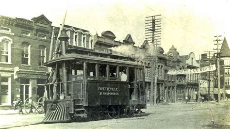 Around 1906 the citizens of Fayetteville rode and watched the latest technology chugging and ...