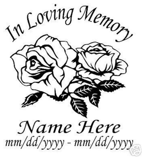 In Loving Memory Decal Templates