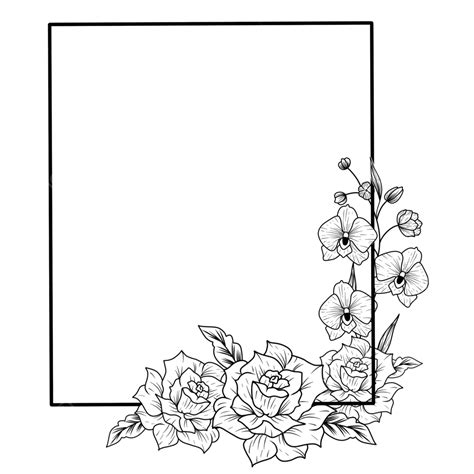 Aesthetic Square Flower Border, Border Square, Borders, Flower Border ...