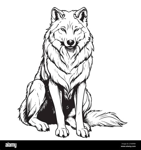 Cartoon wolf sitting hi-res stock photography and images - Alamy