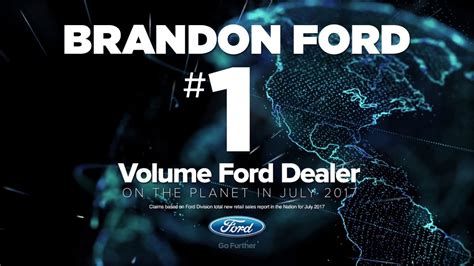 #1 Ford Dealer | July 2017 | Brandon Ford - YouTube